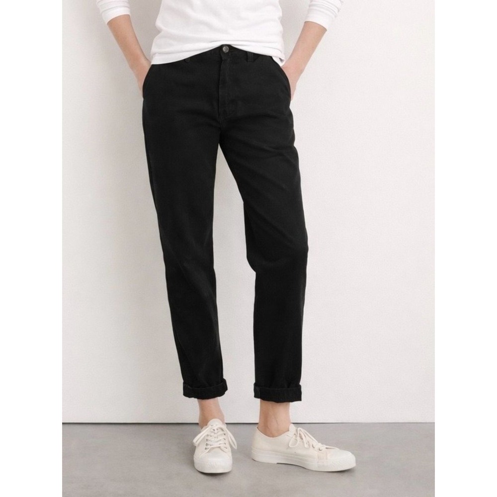 Alex Mill Thompson Straight Leg Jeans Women's 0 Black High Rise Minimal Everyday